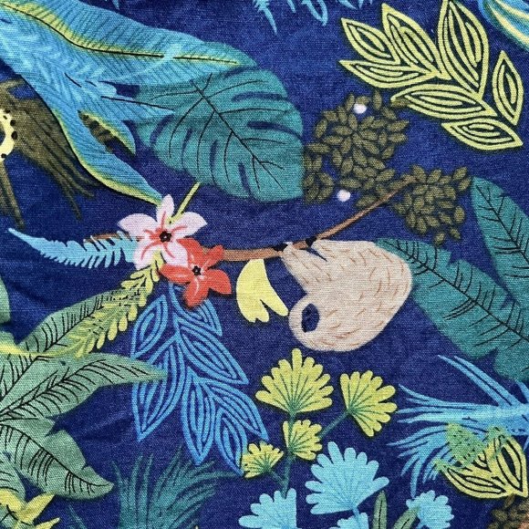 SSLR Bright Tropical Animal Print Bird Leopard Lemur Button Up Shirt Men XL - Picture 3 of 16